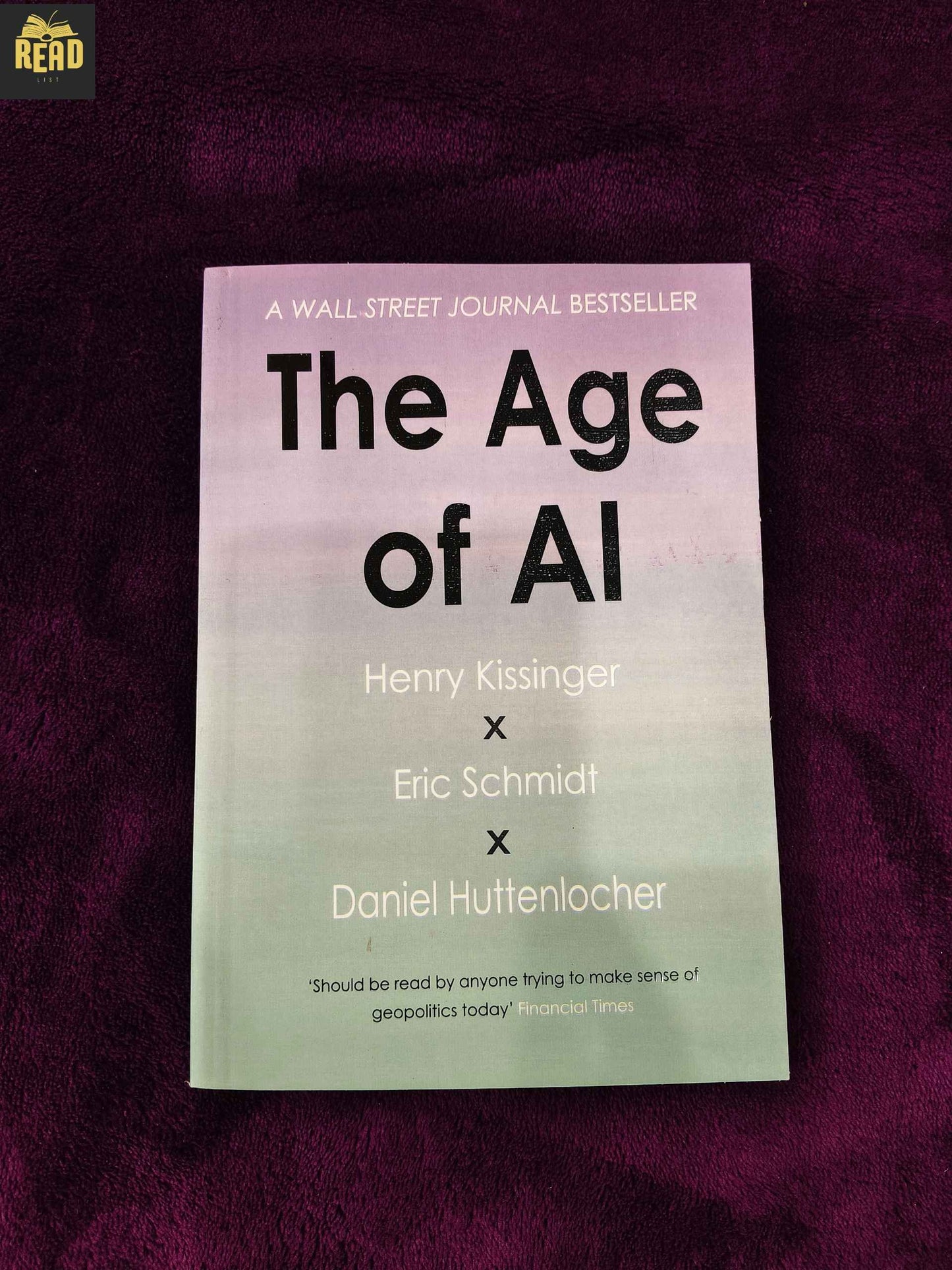 The Age of AI by Henry Kissinger Eric Schmidt Daniel Huttenlocher book front cover
