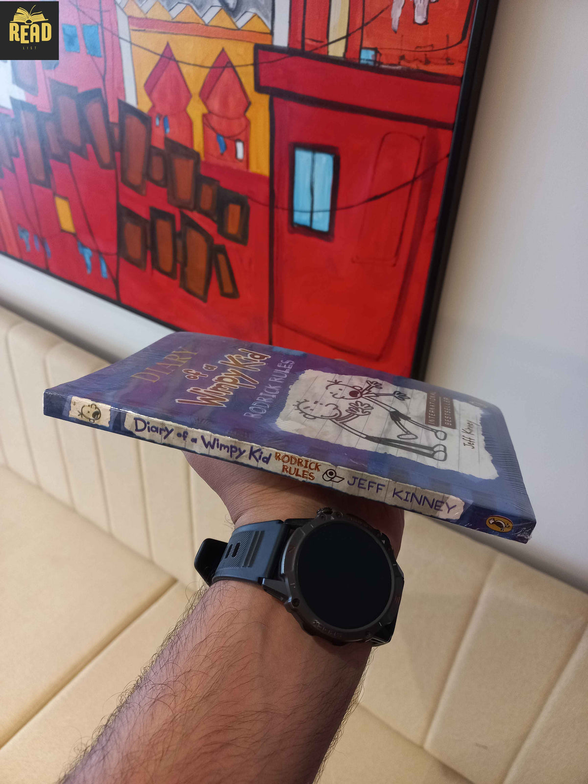 Diary of a Wimpy Kid Rodrick Rules by Jeff Kinney book spine