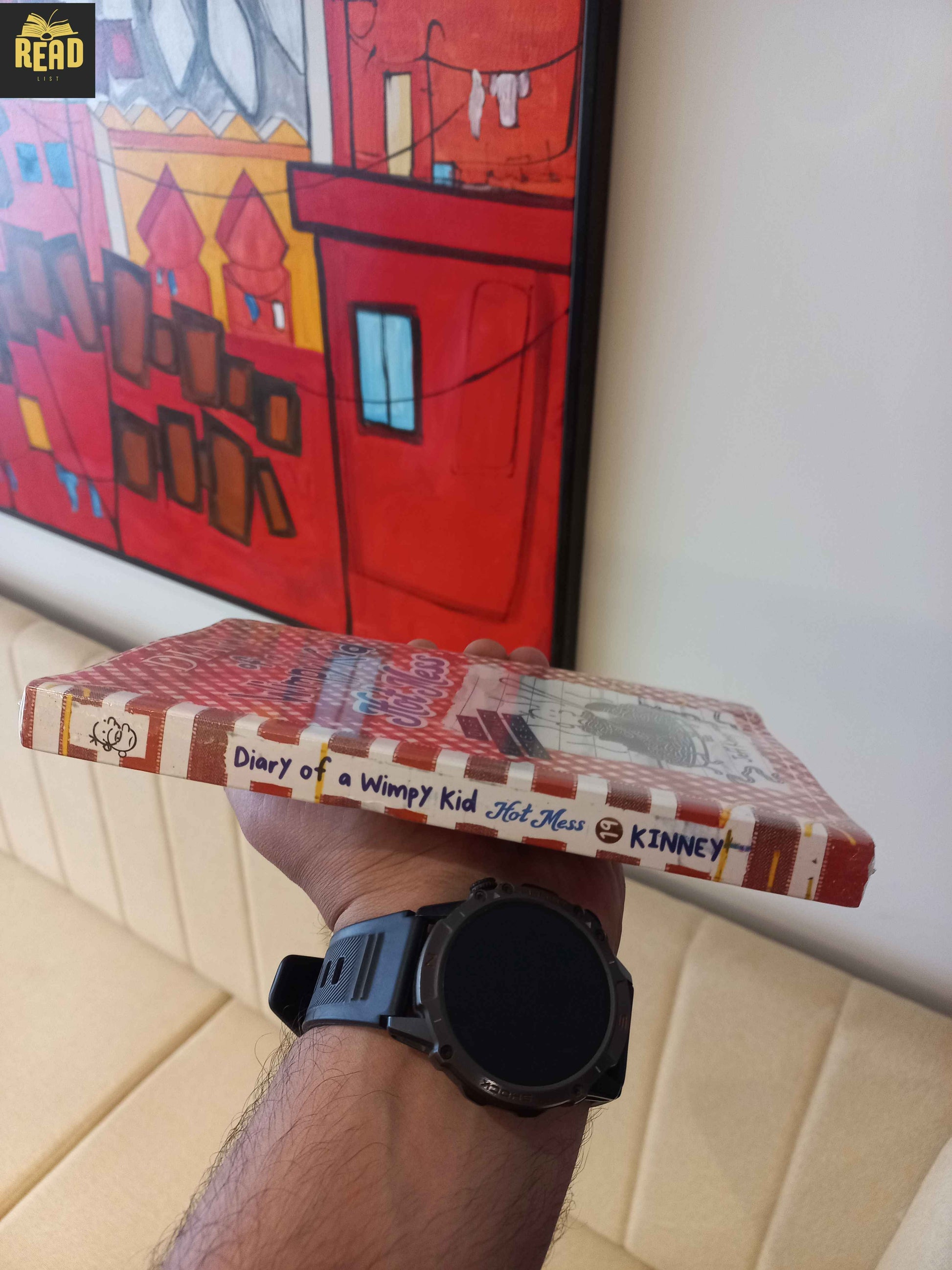 Diary of a Wimpy Kid Hot Mess by Jeff Kinney book spine