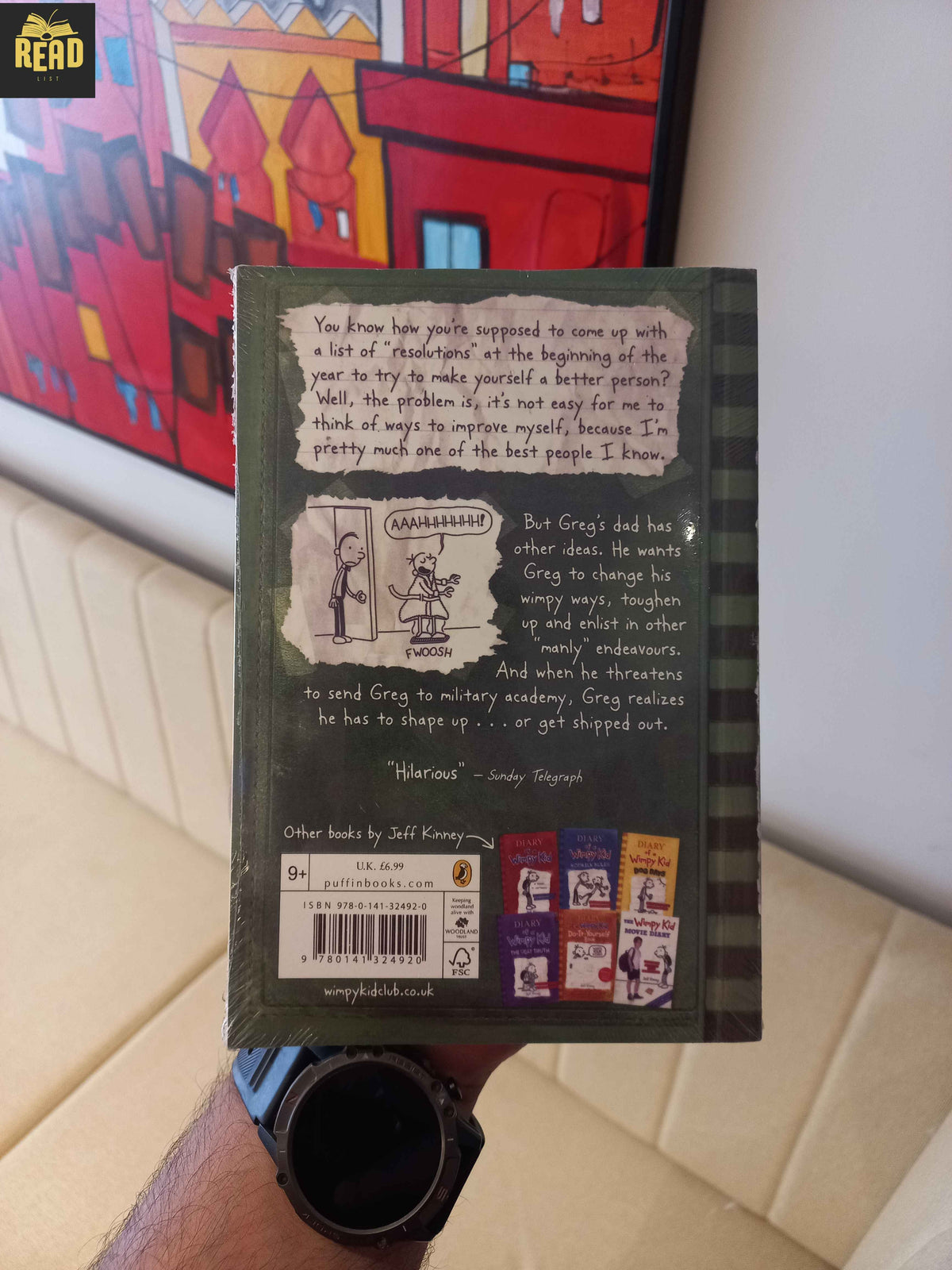 Diary of a Wimpy Kid The Last Straw by Jeff Kinney book back cover