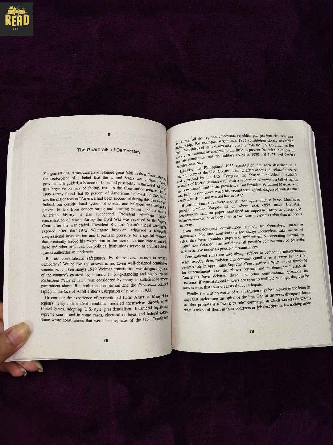 How Democracies Die by Steven Levitsky and Daniel Ziblatt book inside pages