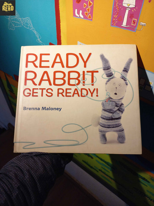 Ready Rabbit Gets Happy by Brenna Maloney children's book cover