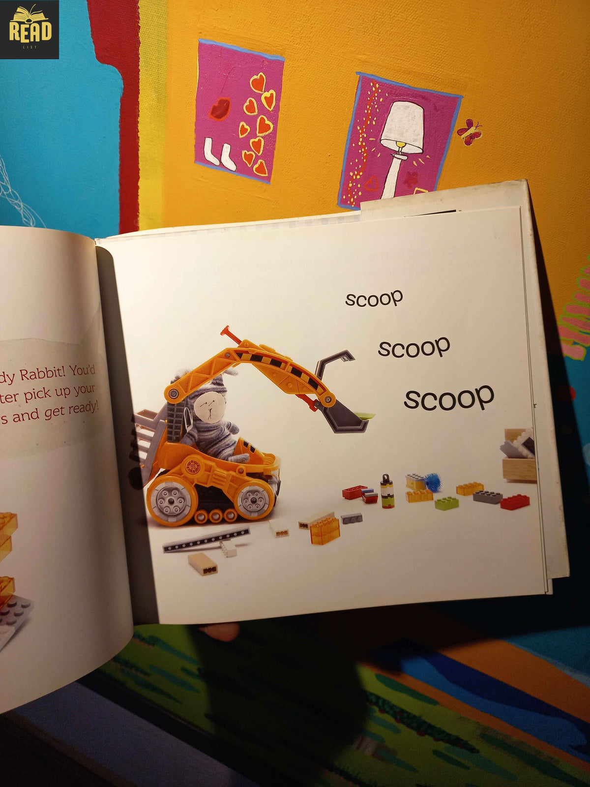 Ready Rabbit Gets Happy illustrated children's book inside page