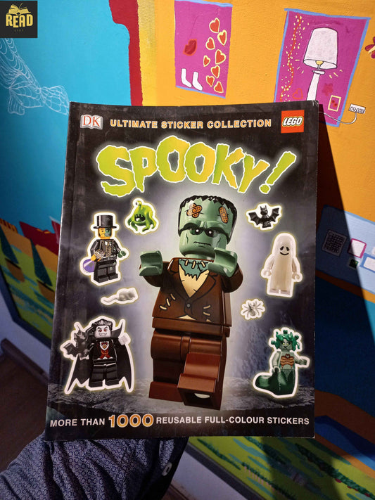 LEGO Spooky Ultimate Sticker Collection DK book cover with 1000 reusable stickers
