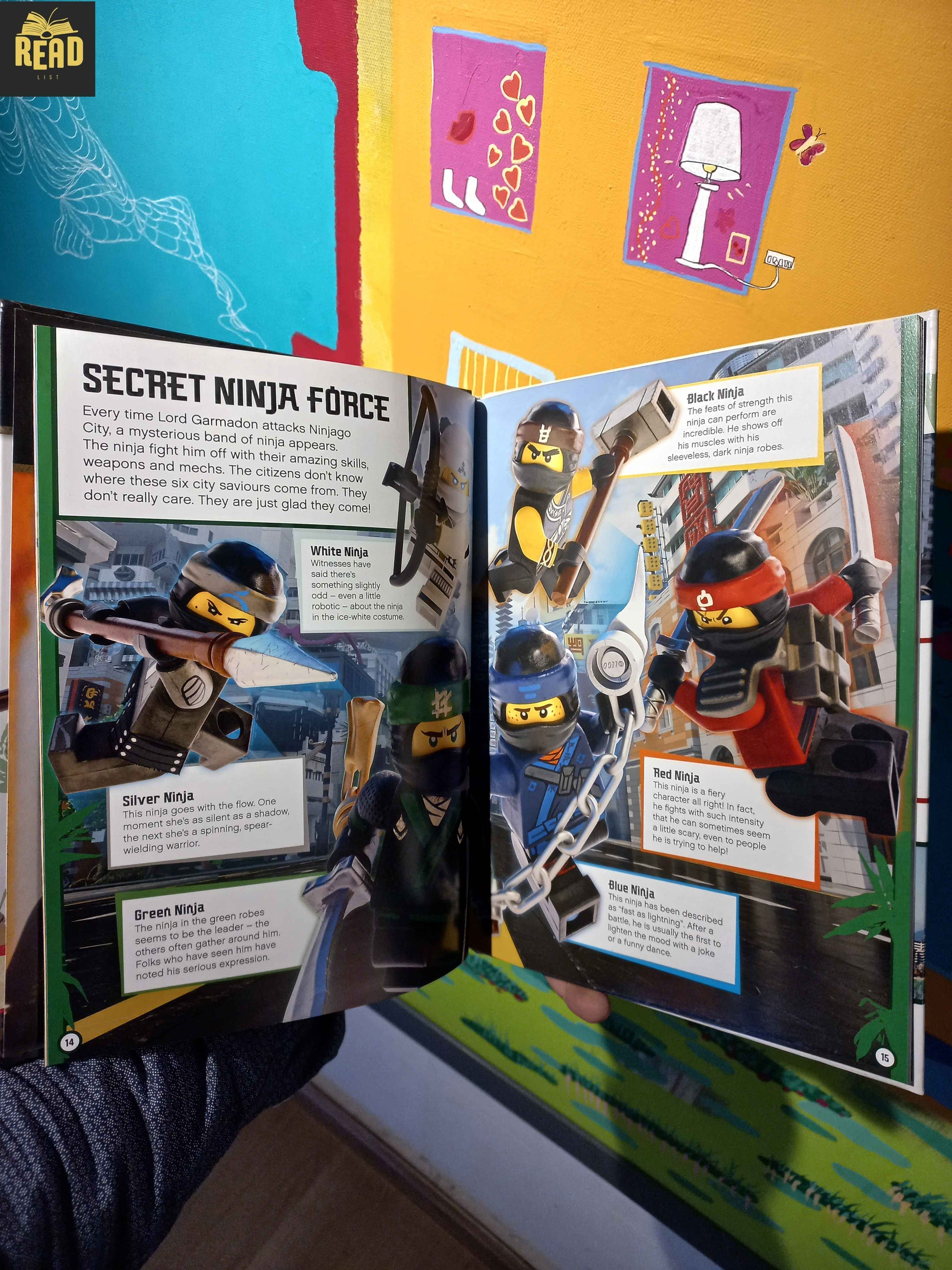 LEGO NINJAGO Movie The Essential Guide illustrated inside pages