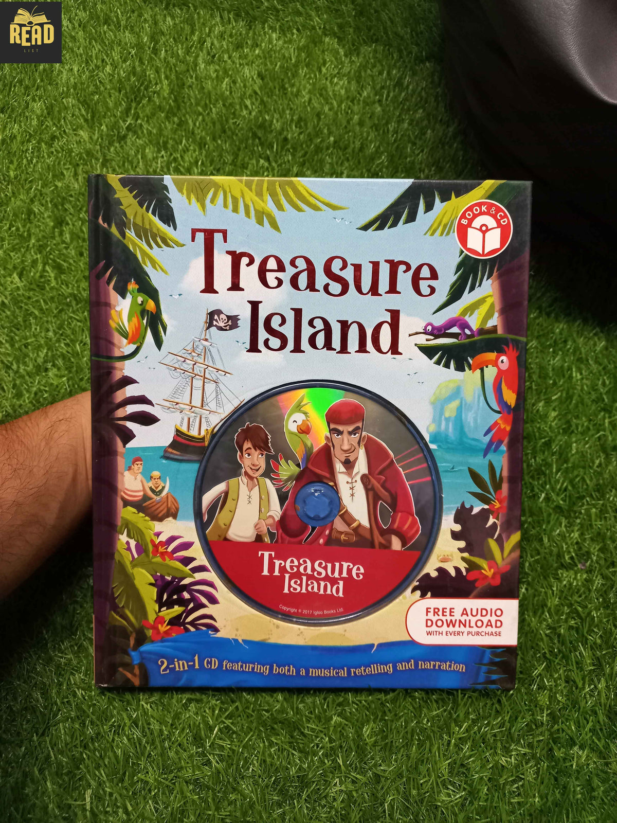 Treasure Island 2 in 1 musical retelling and narration book cover