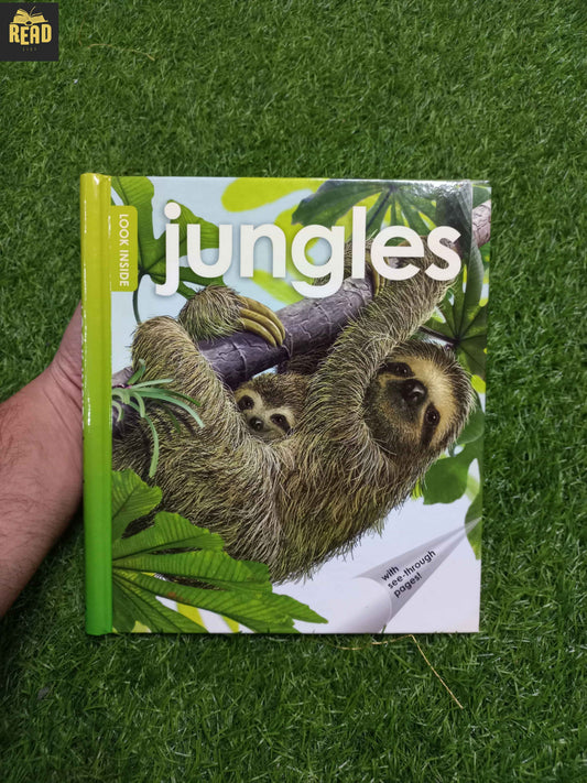 Jungle children's interactive book with see through pages
