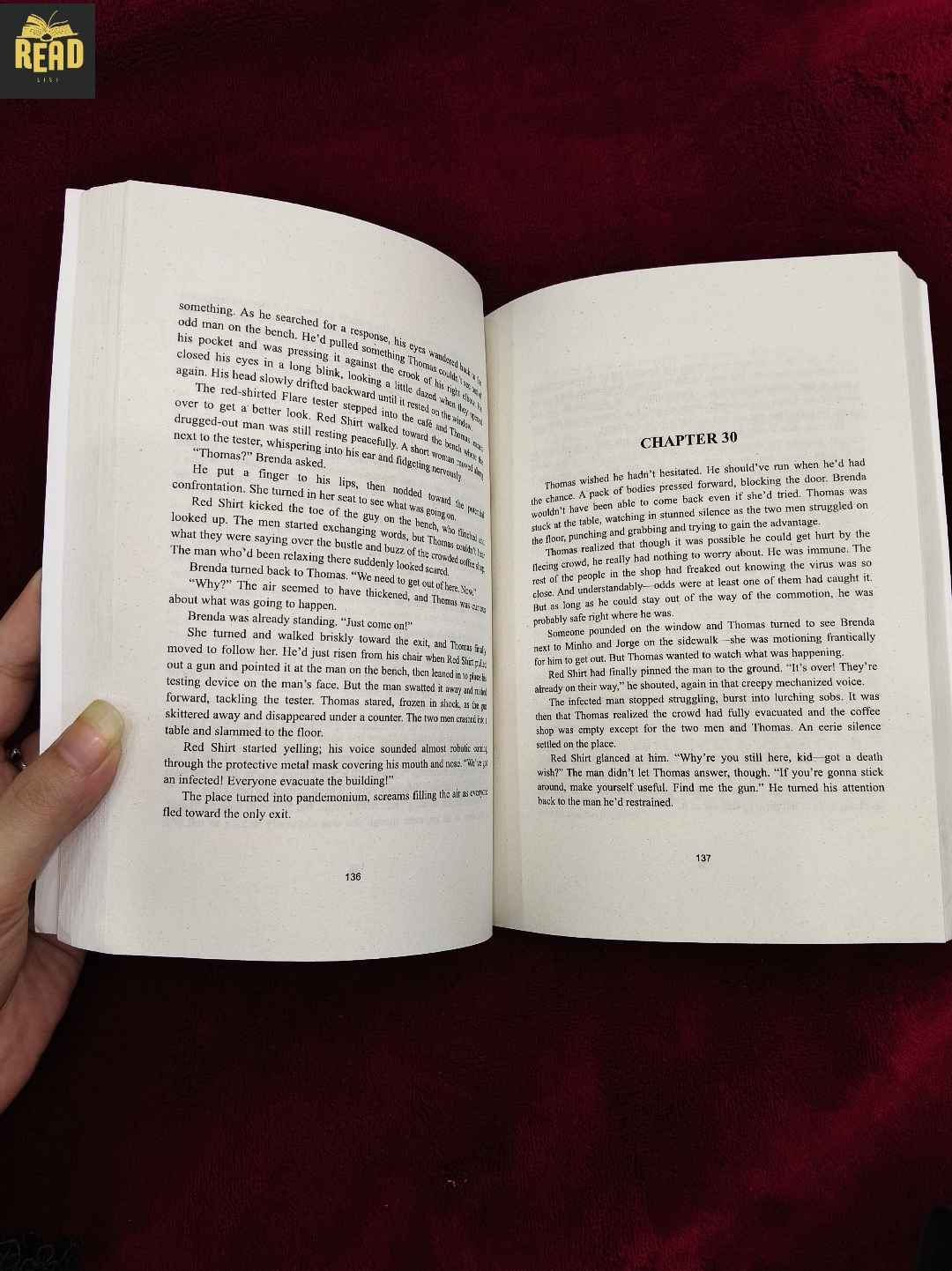 The Death Cure by James Dashner English book inside pages