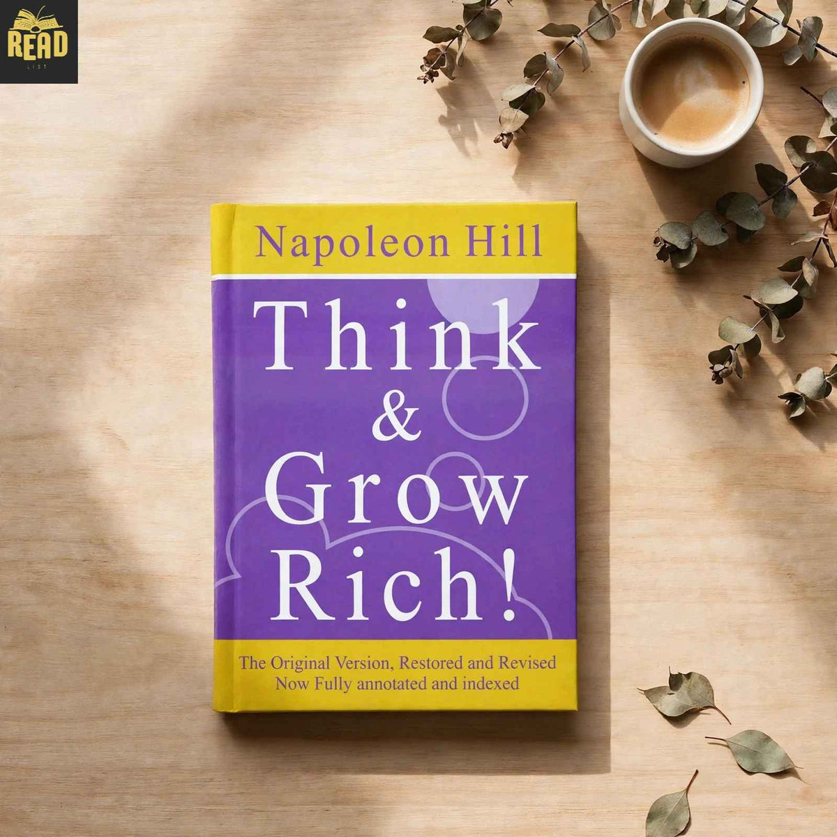 Think and Grow Rich by Napoleon Hill English book front cover