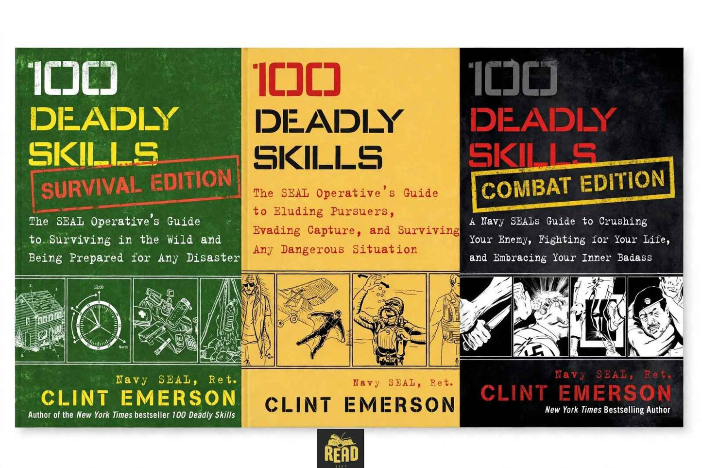 100 Deadly Skills complete 3 book set by Clint Emerson English books