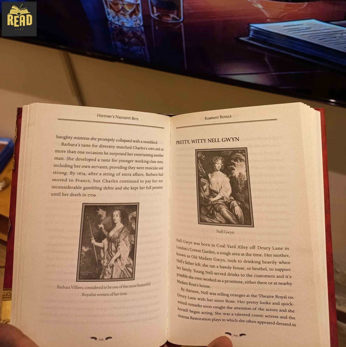 History's Naughty Bits by Karen Dolby illustrated history book inside pages