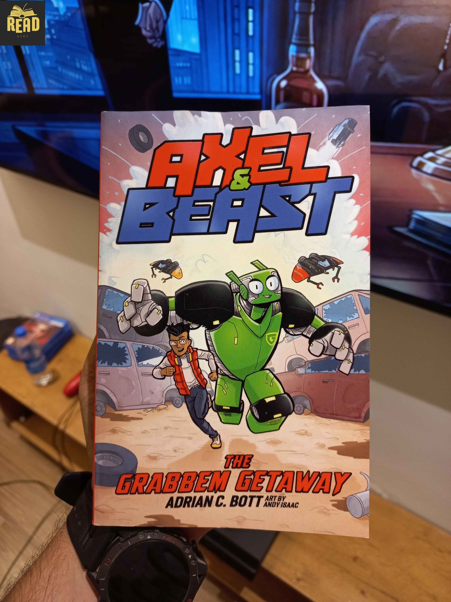The Grabbem Getaway Axel and Beast children’s book front cover