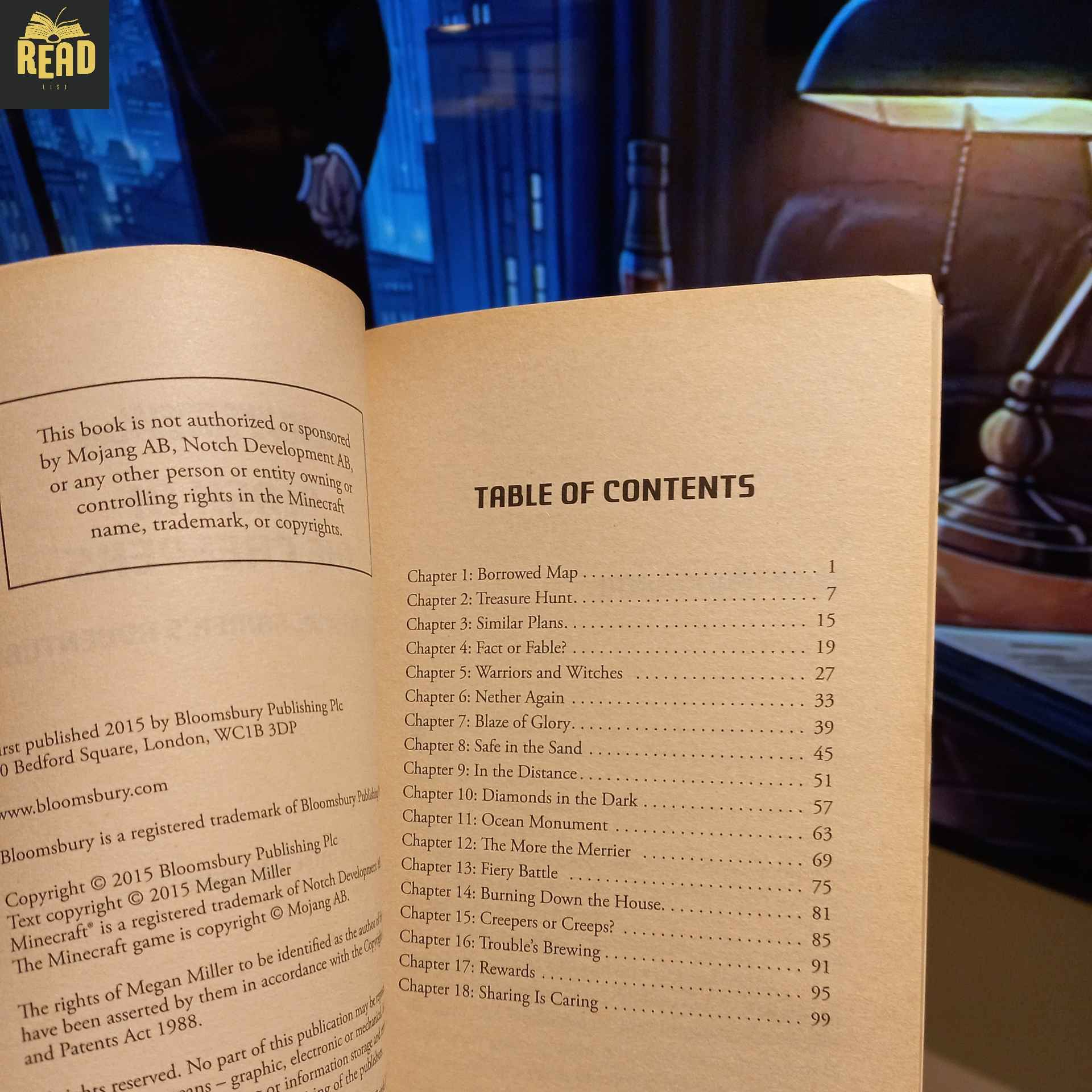 Minecraft Adventures Clash of the Creepers illustrated book inside pages