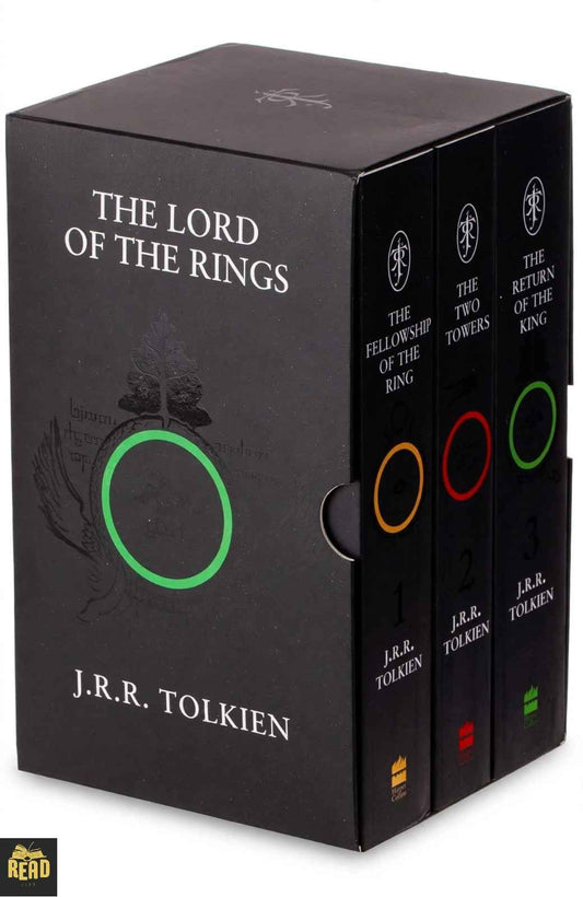 The Lord of the Rings 3 book set by J.R.R. Tolkien English fantasy books front cover
