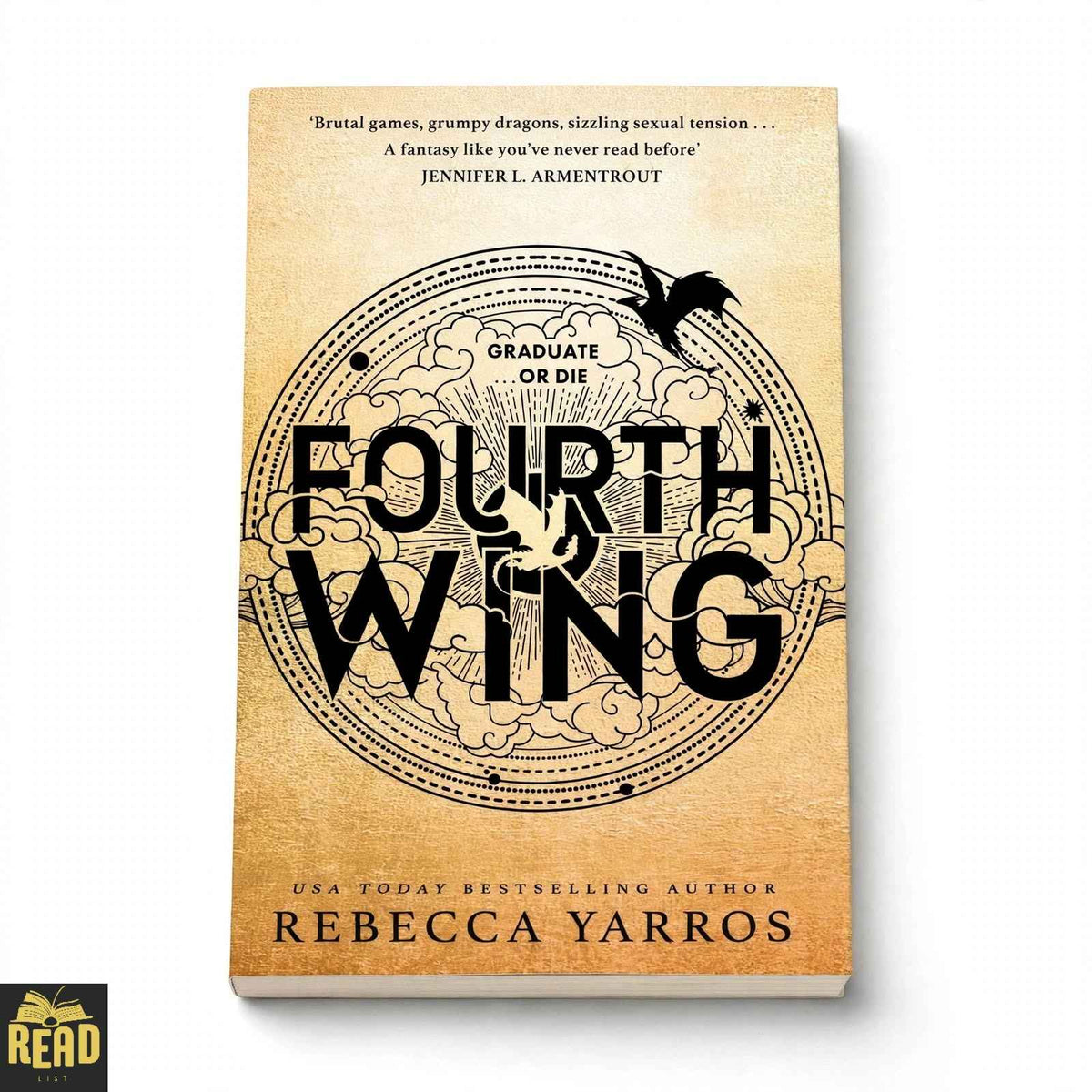 Fourth Wing hardcover book by Rebecca Yarros English edition