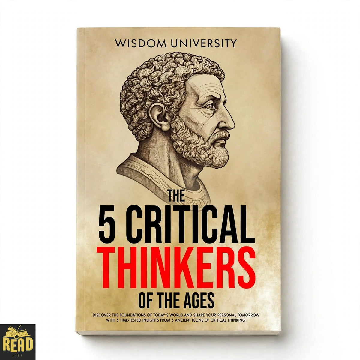 The 5 Critical Thinkers of the Ages by Wisdom University philosophy book cover