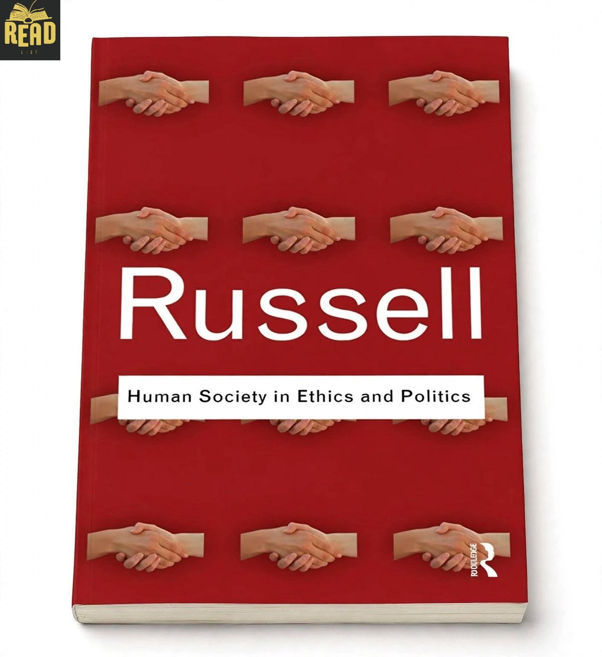 Human Society in Ethics and Politics by Bertrand Russell philosophy book cover