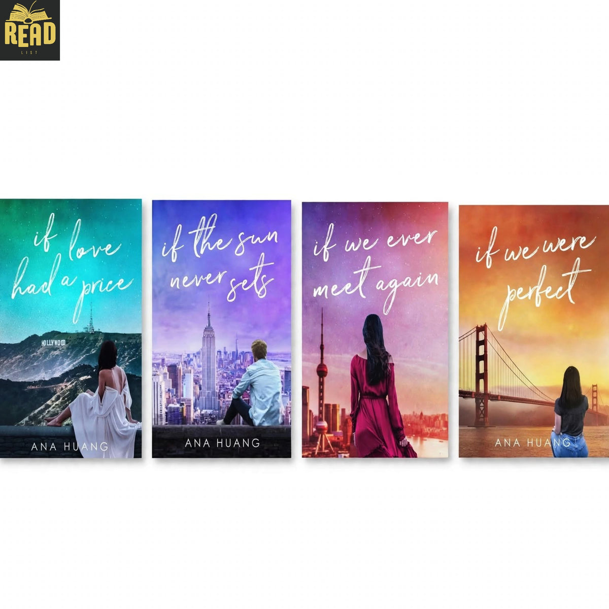 If Love 4 book series by Ana Huang featuring If Love Had a Price If We Ever Meet Again If the Sun Never Sets and If Love Had a Perfect Ending