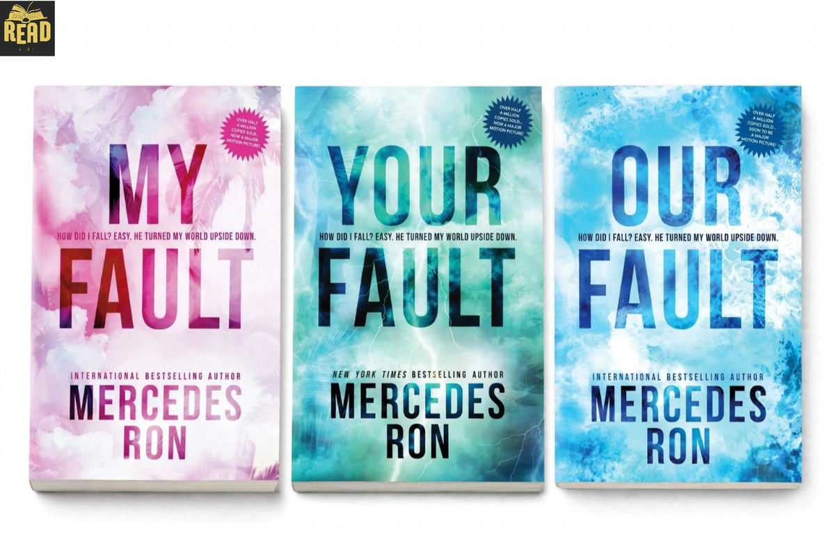 Culpables trilogy 3 book set by Mercedes Ron featuring My Fault Your Fault and Our Fault