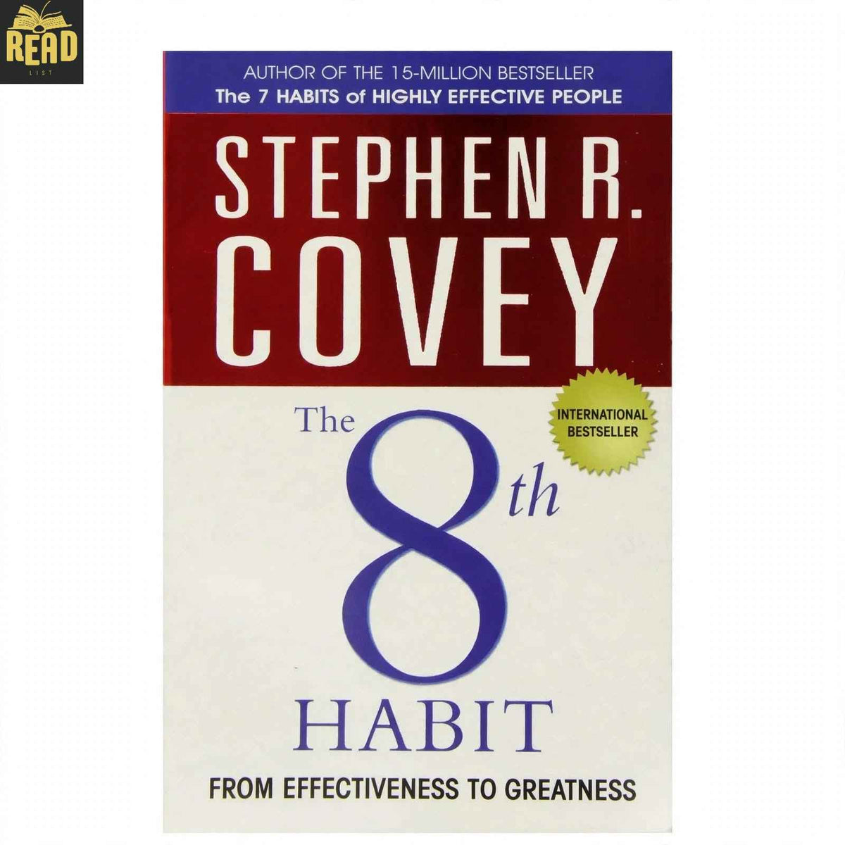 The 8th Habit From Effectiveness to Greatness by Stephen R. Covey self-help book cover