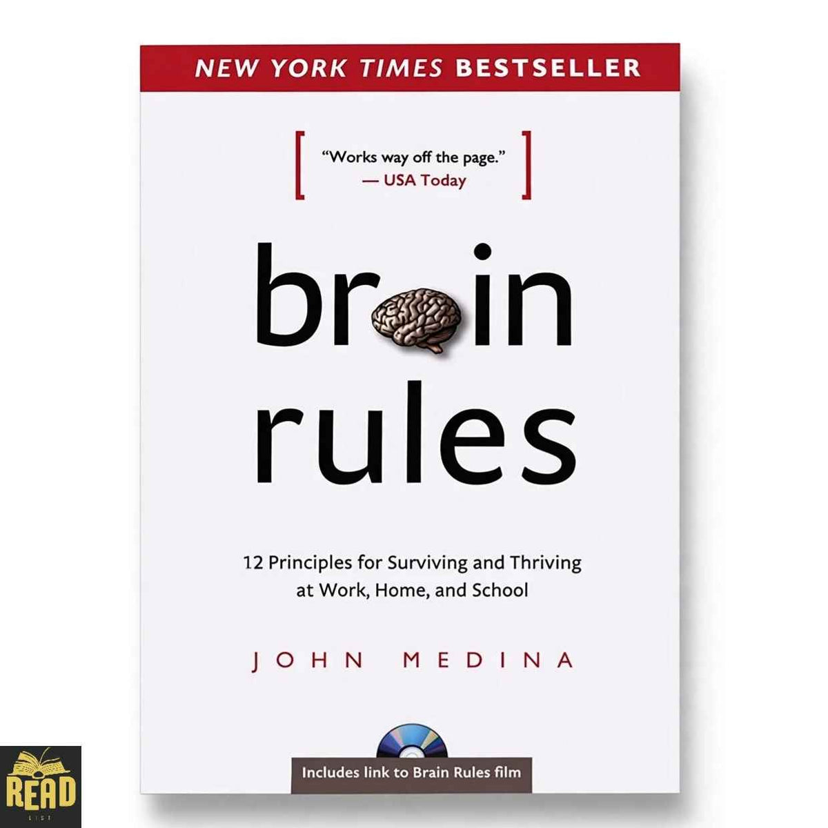 Brain Rules 12 Principles by John Medina book cover