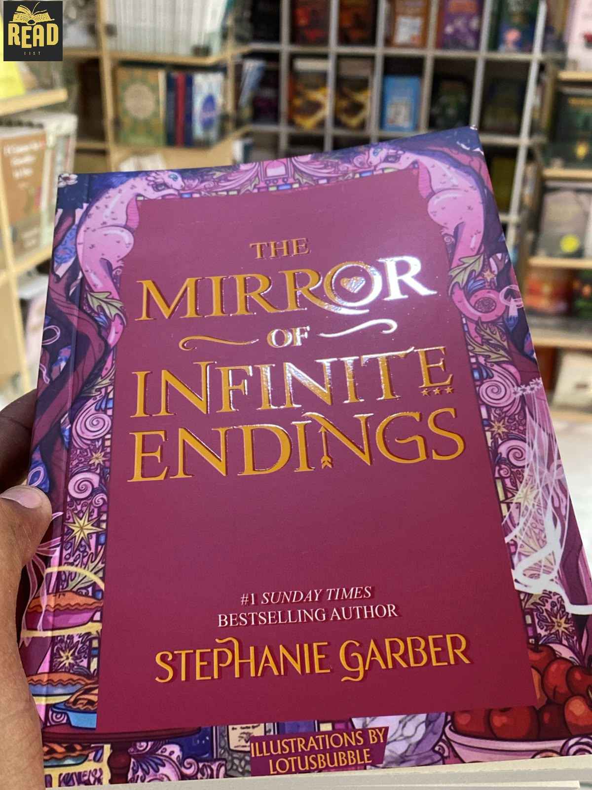 The Mirror of Infinite Endings by Stephanie Garber Once Upon a Broken Heart illustrated novella front cover